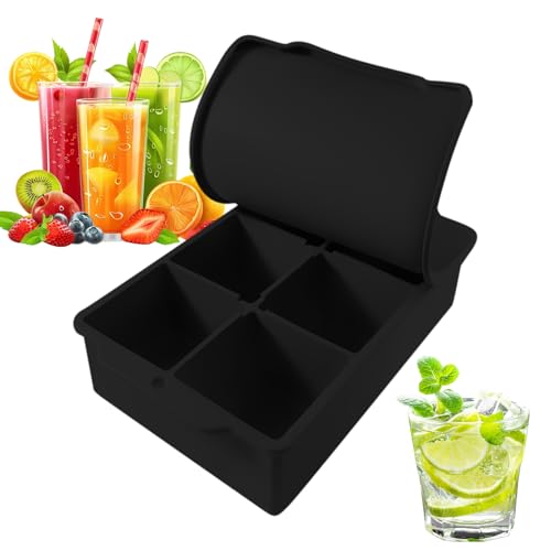 Cubitera con tapa, 6 compartimentos para cubitos de hielo con tapa, herramienta ligera para cubitos de hielo para whisky y cócteles