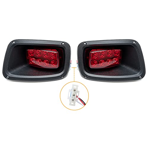 Mikafex Led Headlights And Tail Light Kits For Ezgo Txt 1996-2013 Gas & Electric Carts, 12V Street Legal Lights Kit With Turn Signal Wiring Harness #TOP2
