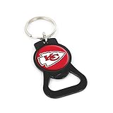 aminco NFL Kansas City Chiefs Bottle Opener Keychain, Team Color, 4 (NFL-BK-702-07-BK)