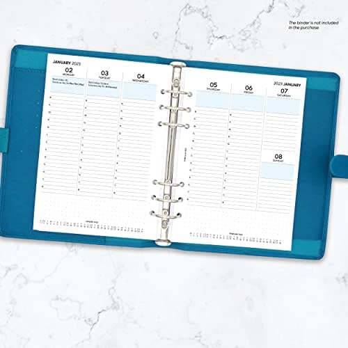 NBplanner A5 Week on two pages diary with appointments organiser refill insert | Filofax A5 COMPATIBLE | Monthly / Weekly | Monday start | UK Holidays