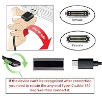 chenyang USB C Verlängerungskabel USB 3.1 Gen2 10Gbit/s Stecker auf Buchse Schnelllade Datenübertragungs Verlängerungskabel mit Loch für die Panelmontage 0,2m – Ansicht 2