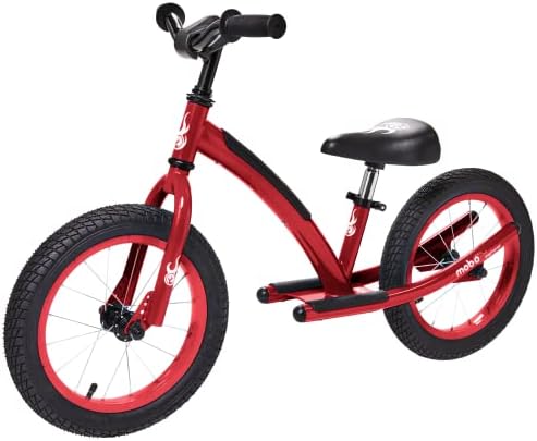 Mobo Explorer X Padded Balance Bike. Kids No-Pedal Bicycle, 14” Wheels, Red