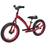 Mobo Explorer X Padded Balance Bike. Kids No-Pedal Bicycle, 14” Wheels, Red