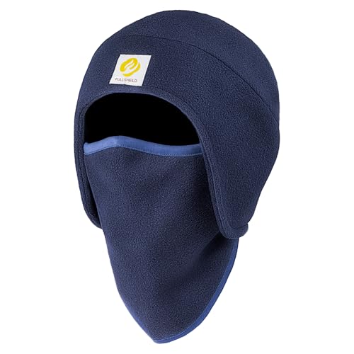 Image of Fullsheild FR Face Mask Full Head Cover Winter Fleece Flame Resistant Balaclava 11oz NFPA2112 CAT2 Modacrylic Blend Hood for Welding OneSize Blue