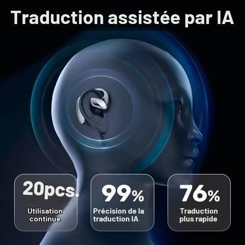 Deedlite Meacode AI Translation Earbuds – 144 Langues, 30h Autonomie – vue 2