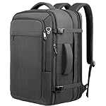 Carry on Backpack, Extra Large 40L-50L Travel Backpack TSA Approved, Expandable Laptop Bagpack, Water Resistant Bag Compatible with 17.3 inch Laptops, Black