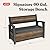 Keter Signature 60 Gallon Storage Bench Deck Box for Patio Furniture, Front Porch Decor and Outdoor Seating – Perfect to Store Garden Tools, Walnut