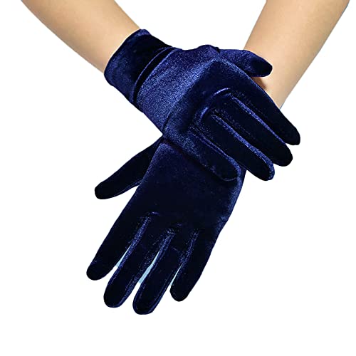 Damen Satin Classic Opera Fest Party Audrey Hepburn Handschuhe - 1920er Stil, Elastisch, Erwachsene Größe, Handgelenklang, Kurze Samt, Kostüm -...