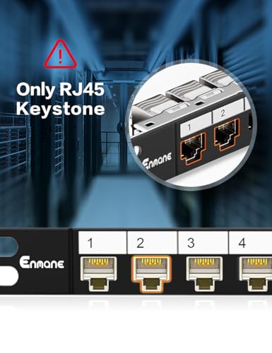 Panel de red RJ45 blindado anti interferencias con barra trasera 4