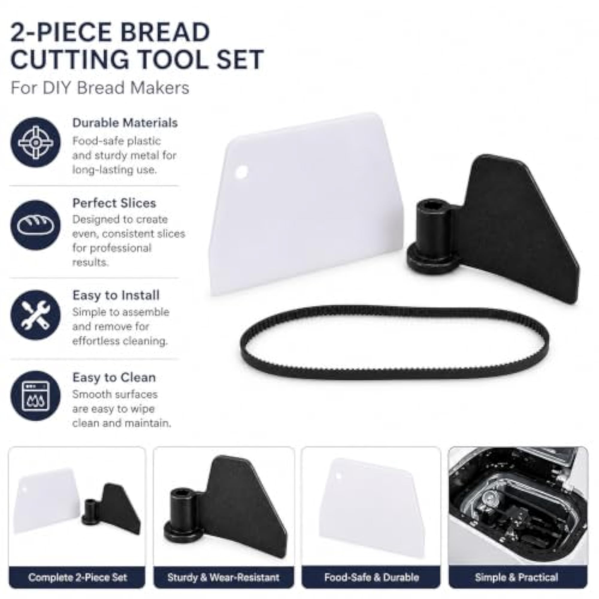 2 Pcs Bread Maker Paddle Replacement Accessories