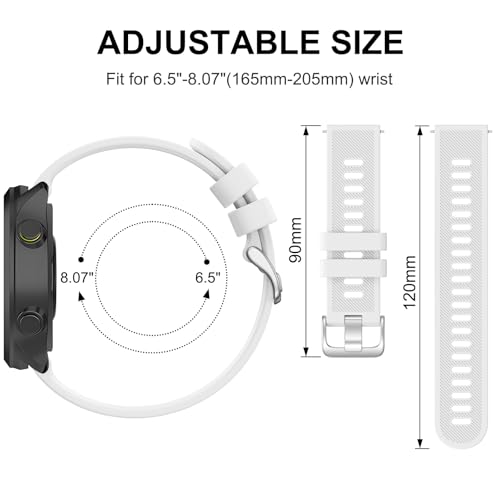 Image of Tobfit Straps Compatible with Garmin Vivoactive 5 /3,Venu Sq /Venu Watch Band for Women Men, 20mm Soft Silicone Sport Strap for Garmin Vivoactive 3 /5, Vivomove HR, Forerunner 245 /645 Music