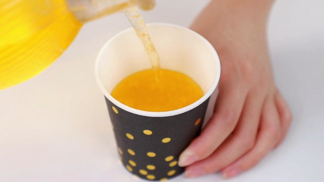 Pinenuts 60 Pieces Gold Polka Dot Paper Cups 9 Ounces Party Cups, Disposable Drinking Cups, Biodegradable for Halloween Christmas Holiday Wedding Party(Black)