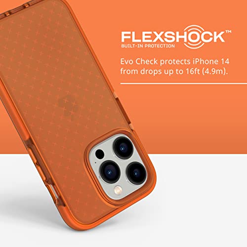 Coque iPhone 14 Pro tech21 Evo Check, protection FlexShock fine et boutons colorés - 3