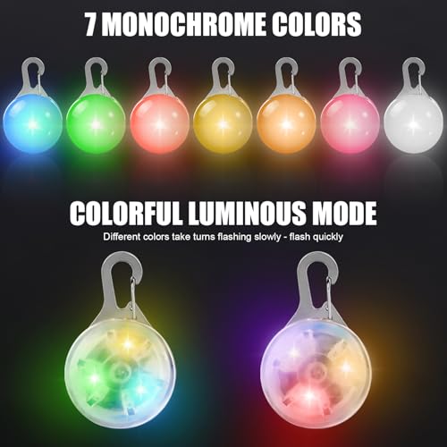 GAOUTO 15 Stück Hunde Leuchtanhänger, Blinklicht Hund, Hunde Sicherheits Blinklicht Clip-On LED Leuchtanhänger Haustier Leuchthalsband mit 3 Blinkmodis, Leuchtanhänger für Schulranzen und Kinder