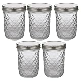MUCKLILY 5 Pezzi Barattolo in Vetro 250ml, Riutilizzabile, Richiudibile