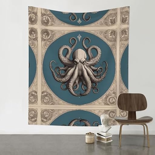 WZYWHJ Tapiz decorativo con estampado de Kraken nórdico, 152 x 129 cm, adecuado para colgar en la pared, dormitorio | Ya disponible en tu tienda friki favorita! En mundofriki.es! WZYWHJ Tapiz decorativo con estampado de Kraken nórdico, 152 x 129 cm, adecuado para colgar en la pared, dormitorio | Ya disponible en tu tienda friki favorita! En mundofriki.es!