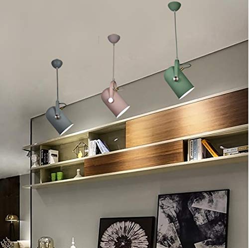 Lámpara colgante nórdica de techo con metal industrial y cobre regulable 7