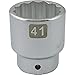 Dynamic Tools D022141 3/4" Drive 12 Point Metric Socket with 41mm Standard Length, Chrome Finish
