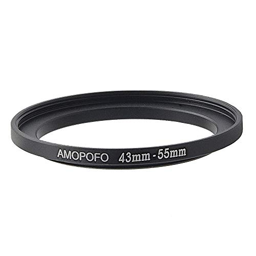 Image of 43mm Lens to 55mm Camera Filter Ring Compatible with for All Brands 43mm Lens and 55mm UV,ND,CPL Camera Filter Accessories