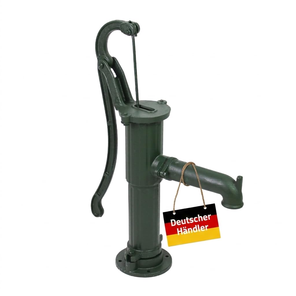 Schwengelpumpe Gartenpumpe Handschwengelpumpe Wasserpumpe Brunnenpumpe Handpumpe Nostalgie Grün