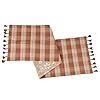 Primitives by Kathy Brown Tartan Plaid Runner Reversible Floral Design