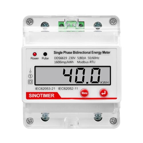 4P Single Phase DIN Rail Electronic Watt Power Consumption Energy Meter KWH LCD Digital Display with RS485 Modbus