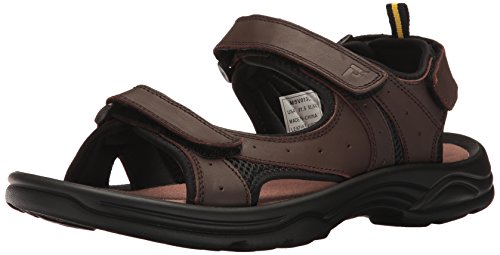 Propet Men s Daytona Flat Sandal, Brown, 11 2X-Wide