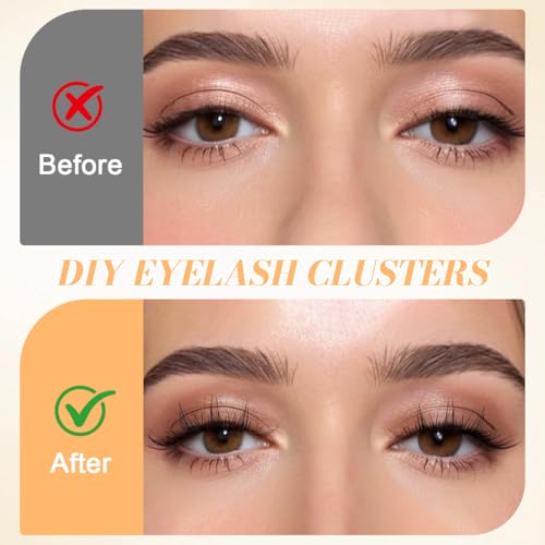 Image of MAYCREATE108Pcs Glue-Free Press-On Eyelashes, Self-Adhesive False Lashes Set with Natural Wispy, Cat Eye & Volume Styles, Reusable Lightweight Synthetic Lashes, Easy Apply No Glue Lash Kit