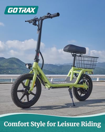 image for Gotrax Flex Electric Scooter with Seat for Adult Commuter, 18.6Miles R