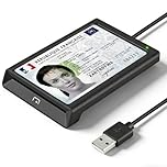 Lettore Smart Card Firma Digitale con NFC, Lettore CIE 3.0 Carta d'Identità e Tessera Sanitaria, Lettore di Smart Contatto e Contactless CIE/CRS/CNS, Compatibile con Windows7/8.1/10/11,Linux (nera)