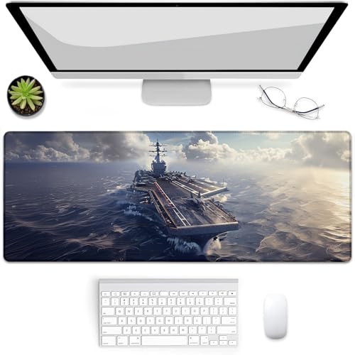 Tapis de souris de jeu porte-avion et grand sous-main antidérapant