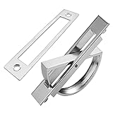  Tirador Empotrado Puerta Tiradores Ocultos Tatami Aleación Zinc Práctica Perilla Piso Empotrada Oculta Para Armario Cajón Gabinete Piso (Brushed)
