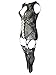 Yelete Killer Leg Women One Size/Plus Size Exotic Mini Dress Babydoll Bodystocking
