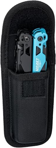 Bild 2 - HAZET Multitool 2159-1, 13-in-1, Edelstahl, mit Spitzzange, Messer, Säge, Schraubendreher, Sechskantschlüssel, Schere, Gürtelclip, inkl. robuster Gürteltasche