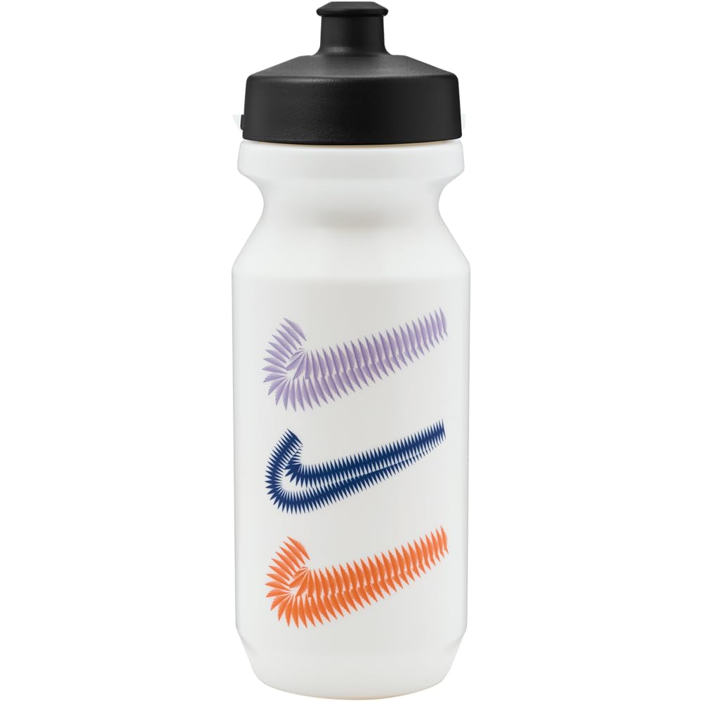 Nike Big Mouth Bottle 2.0 22oz 650 ml Water Bottle Sports Bottle Training Fitness Graphic, Sail/Black/Hydrangeas/Game Royal/Safety Orange