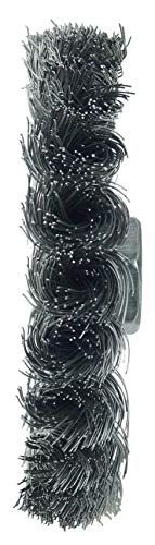 Image of Weiler 13106V 4 inch Standard Twist Knot Wire Wheel, .014 inch Steel Fill, 5 /8 inch-11 UNC Nut, Vending Ready, Made in the USA, (Pack of 5)