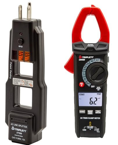 Triplett CM400 True RMS 4000 Count 400A AC Pinza Amperimétrica y Juego con Divisor de Línea ET200 miniatura 1