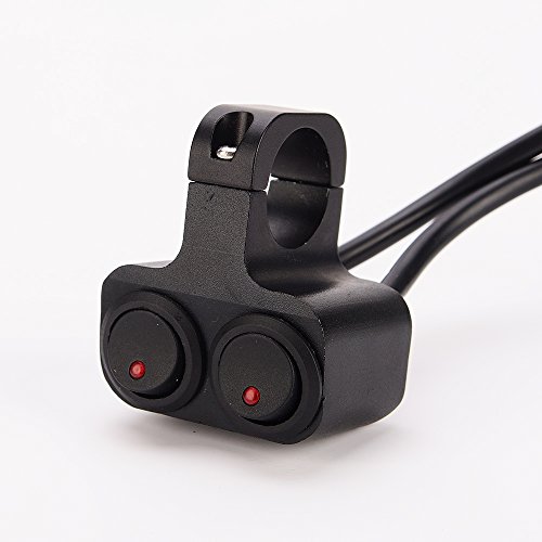 Iztoss 12v 10A Motorcycle CNC aluminium alloy on-off rocker Switches 7/8