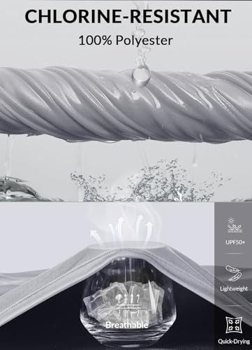 baleaf Men's Rash Guard with Kangaroo Pocket UPF 50+ Swim Shirts Long Sleeve Water Sun Protection Hoodie Swimsuit3