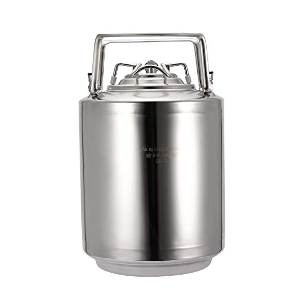 Sorand Beer Keg, 10L Stainless Steel Beer Keg Mini Household Beer Barrel Beverage Keg Home Beer Brewing Tools with Double Handle, for Coffee/Beer/Home Brewing/Cola, Corrosion-resistant