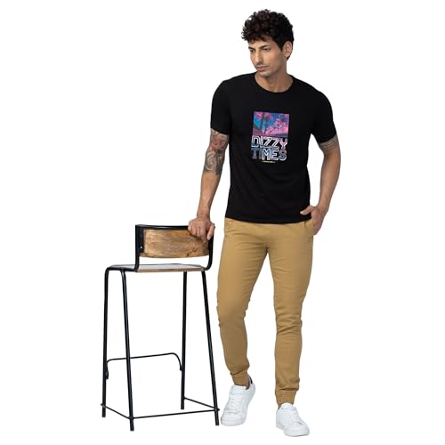 Image of Spykar Men's Slim Fit Mid Rise Trouser