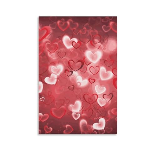 Impression sur toile moderne cœur pour décoration murale de chambre