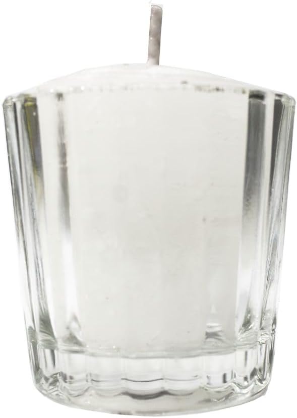 Box with 12 Pieces of Votive Candle in Cruz Glass | Ideal for all types of events