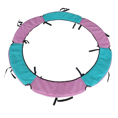 XATAMIO Trampoline Spring Cover,55 60 Inch Replacement Trampoline Safety Pad Tear-Resistant for Round Trampoline Frame (Pink & Green Mixed Color, 60 Inch)