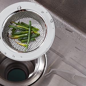 LASSHSWA Kitchen Sink Strainer, Kitchen Sink Drain Strainer Stainless Steel, Sink Strainers for Kitchen Sinks with Large Wide Rim 4.5" Diameter (2 PCS), Canada - 4