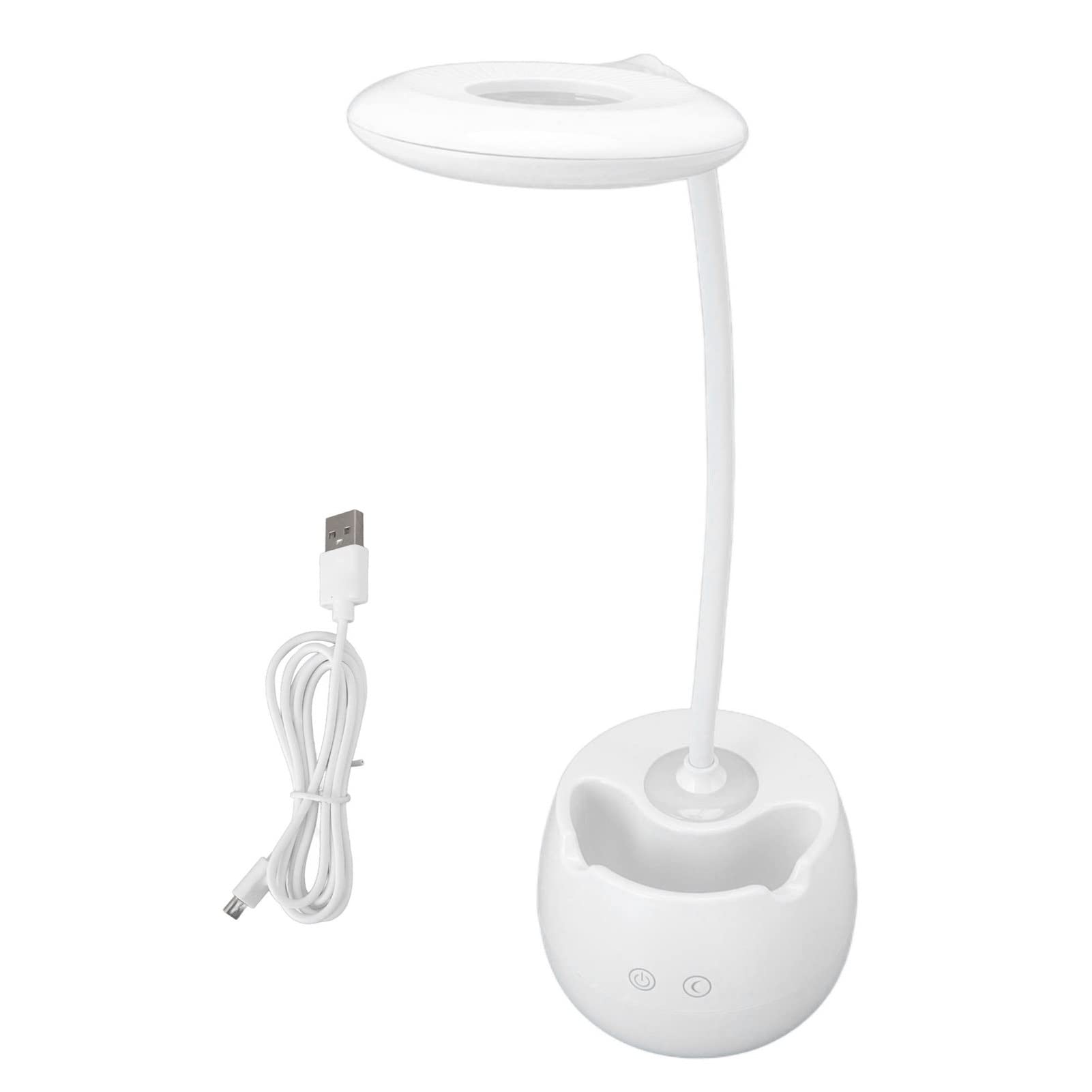 Lampa biurkowa LED z uchwytem na długopis, lampa stołowa ze sterowaniem dotykowym, czytanie Pielęgnacja oczu Nowoczesna lampka na biurko Możliwość przyciemniania USB Biuro do czytania, nauki, biura,