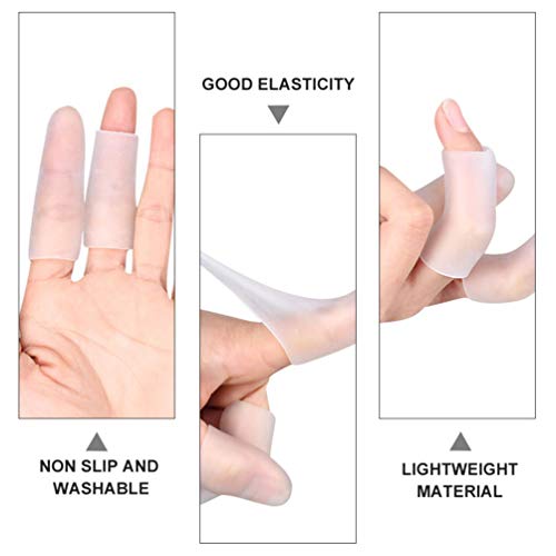 ARTIBETTER 4Pcs Dedeiras Dedo Almofada Claro Mangas Dedo Cuttable Tubos Toe Gel Protetores de Milho