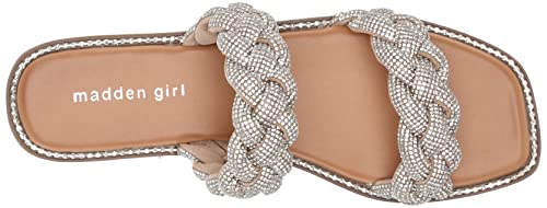 Madden Girl Women's Park Flat Sandal, Silver Multi, 8 #TOP4