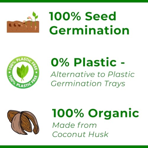 Image of Seedling Tray for Plants with Cocopeat - A 100% Organic Seed Germination Tray | Used as a Seed Germination kit for 100% Germination | 30mm Diameter (Pack of 20)