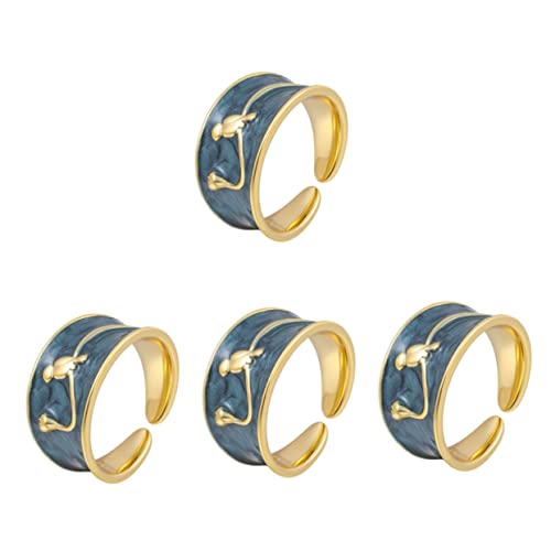 WHZHDMA Bird Bracelets Jewelry Women Fidget Ring Ladies Teen Girl for Girly Retro Decor Vintage Rings Decoration Copper